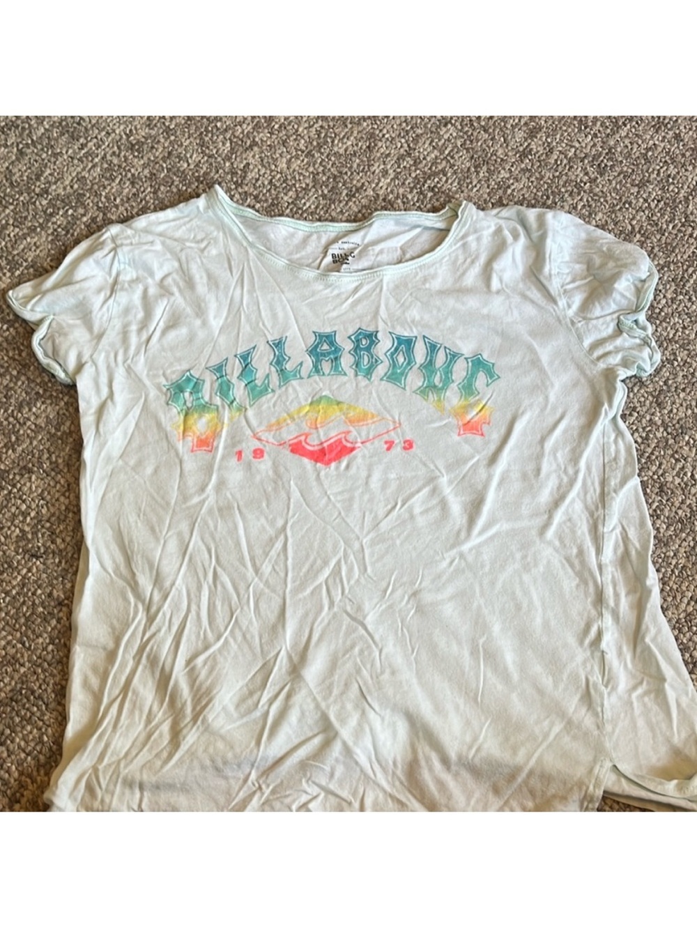 Billabong Kids Pale Blue Tee with Multicolor Wave Logo